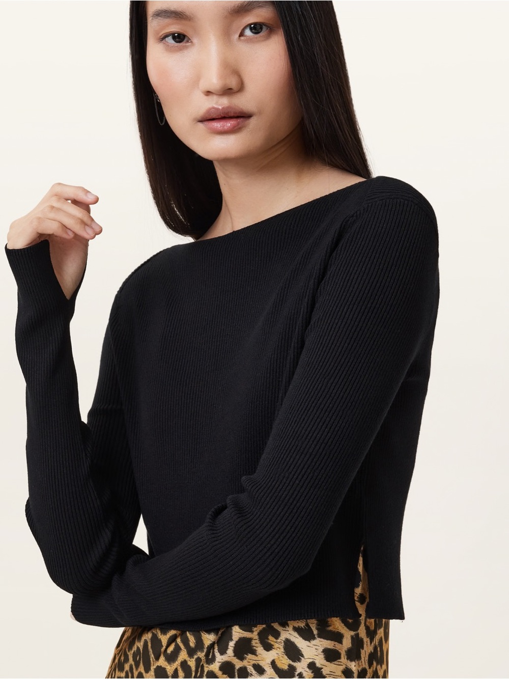 AllSaints Hera Leppo 2-in-1 Midi Dress - Picture 3 of 11